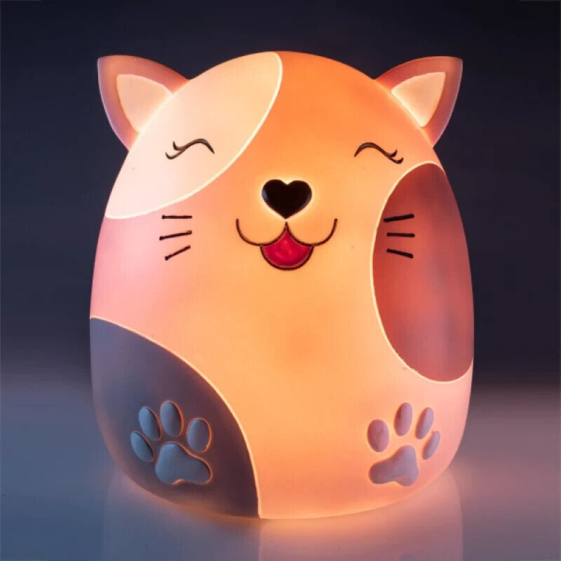 Smoosho's Pals Cat Table Lamp Night Light, Home Children's Decorative Bedroom