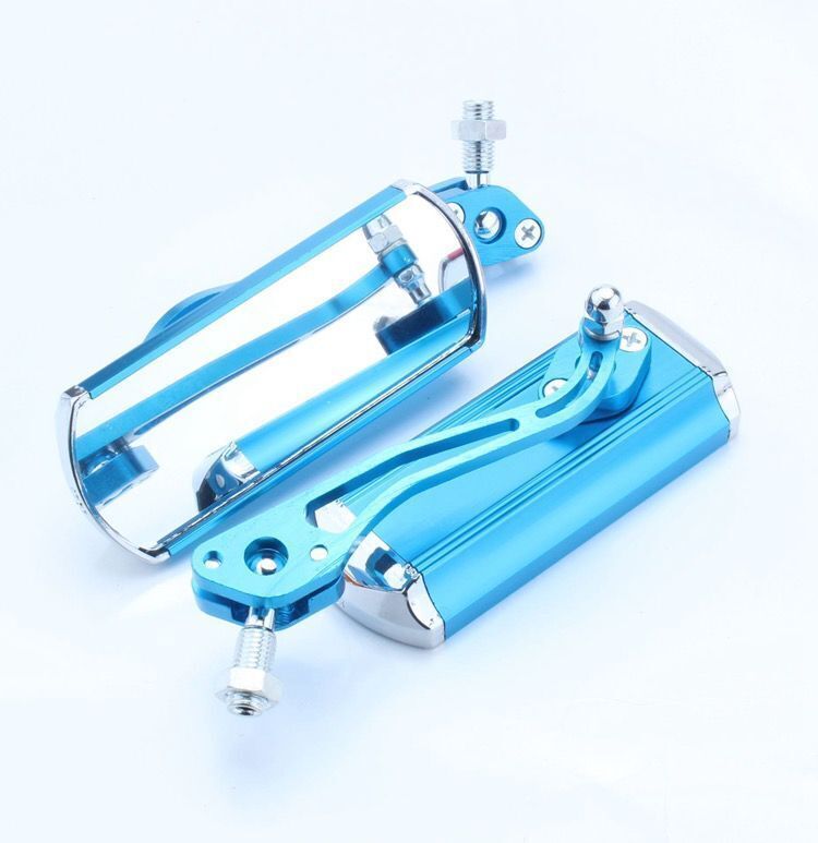 Chrome Silver Rear View Side Mirror Honda Yamaha Suzuki Kawasaki Motorcycle Bike