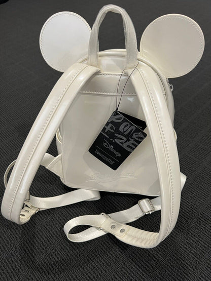 New Loungefly Disney Mickey Mouse Wedding Pearl White Cosplay Mini Girl Backpack