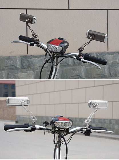 Bicycle Rear View Mirror Bike Cycling Handlebar Rearview Rectangular 1 Pair NEW