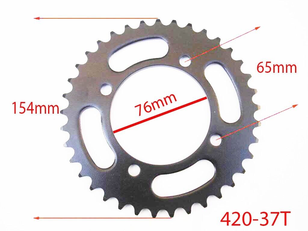 420 37T TOOTH REAR CHAIN SPROCKET 50cc 90cc 110cc 125cc Lifan Ducar Taotao Orion
