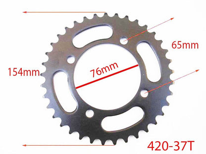 420 37T TOOTH REAR CHAIN SPROCKET 50cc 90cc 110cc 125cc Lifan Ducar Taotao Orion