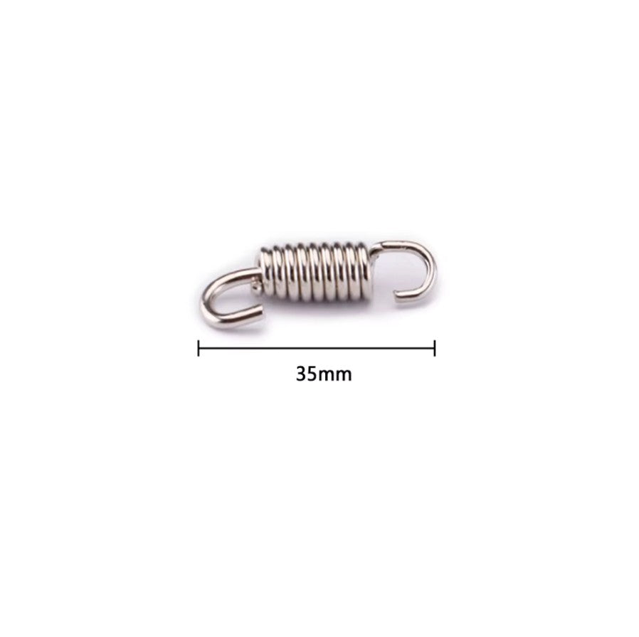 2Pcs Exhaust Front Middle Link Pipe Spring Hooks Stainless Steel Motorcycle Bike