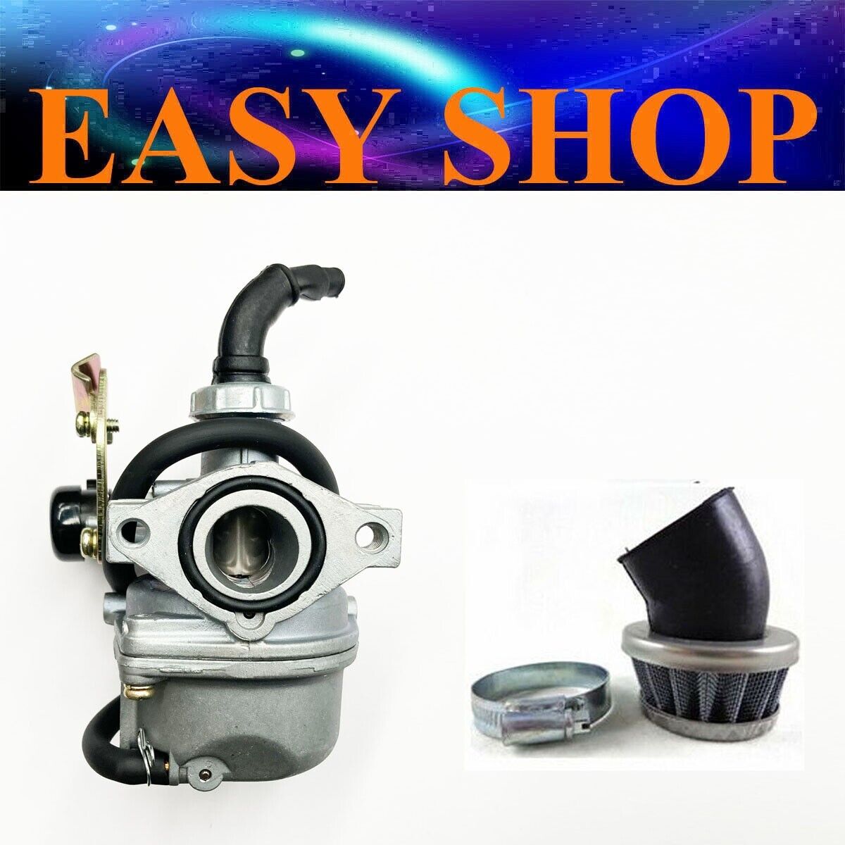 PZ19 Cable Choke Carby Carburetor Bent Air Filter 110/125cc Quad ATV Buggy Bike
