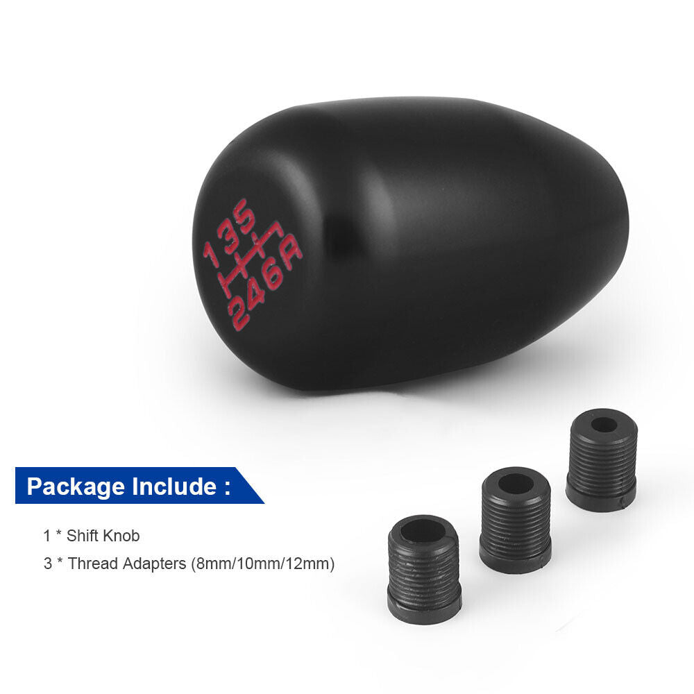 6 Speed Car Manual Gear Knob Stick Shift Shifter Lever Aluminum Gold Red Black