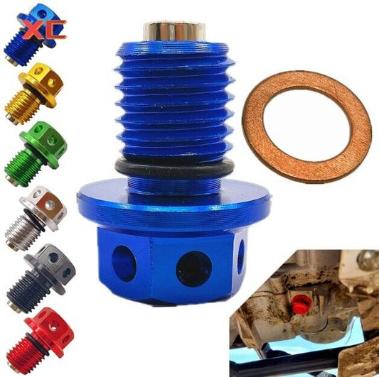 M12 Magnetic Oil Sump Nut Drain Drainage Oil Plug Screw Motorcycle ATV Quad Bike