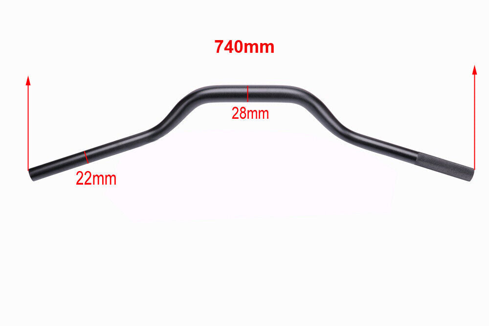 Motorcycle Low Rise Handlebar Fat bar Superbike 1-1/8" 28mm Racer Dirt Bike 80cm