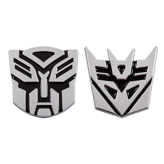 6cm 3D Transformer Autobot Decepticon Sticker Decal Car Caravan Emblem Bike