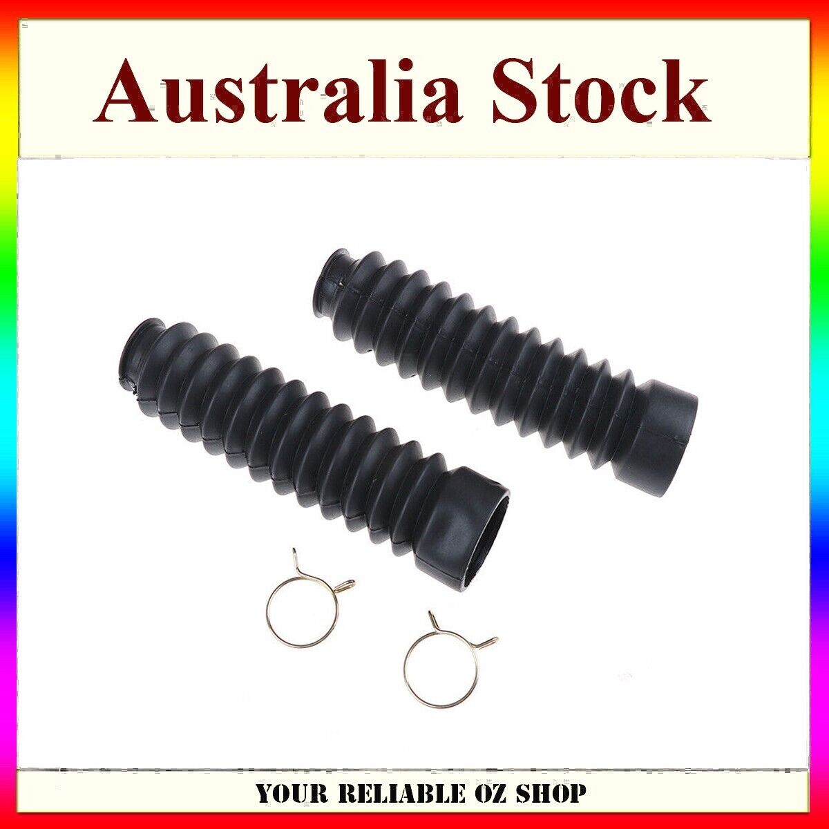 2x Fork Boots Boot Gaiter Rubber Cover For Honda CT110 CT110X CG125 Postie Bike