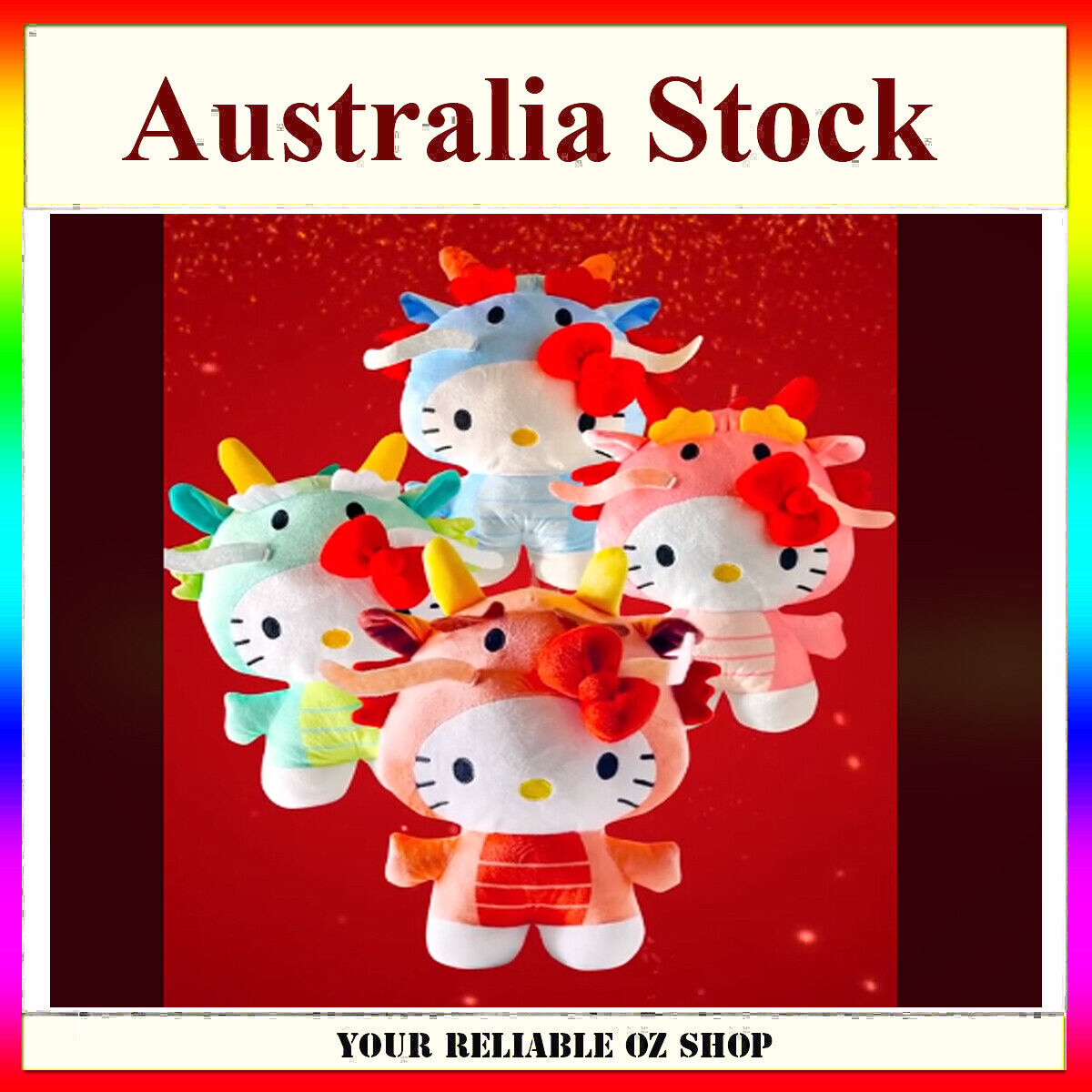 Sanrio Licensed Hello Kitty Lunar New Year Year Of Dragon 2024 Plush  20cm 40cm