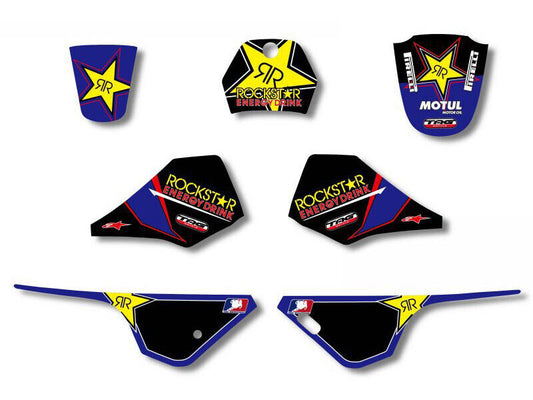 3M ROCKSTAR DECAL DECALS STICKER STICKERS YAMAHA PEEWEE PW80 PY80 PW 80 BIKE