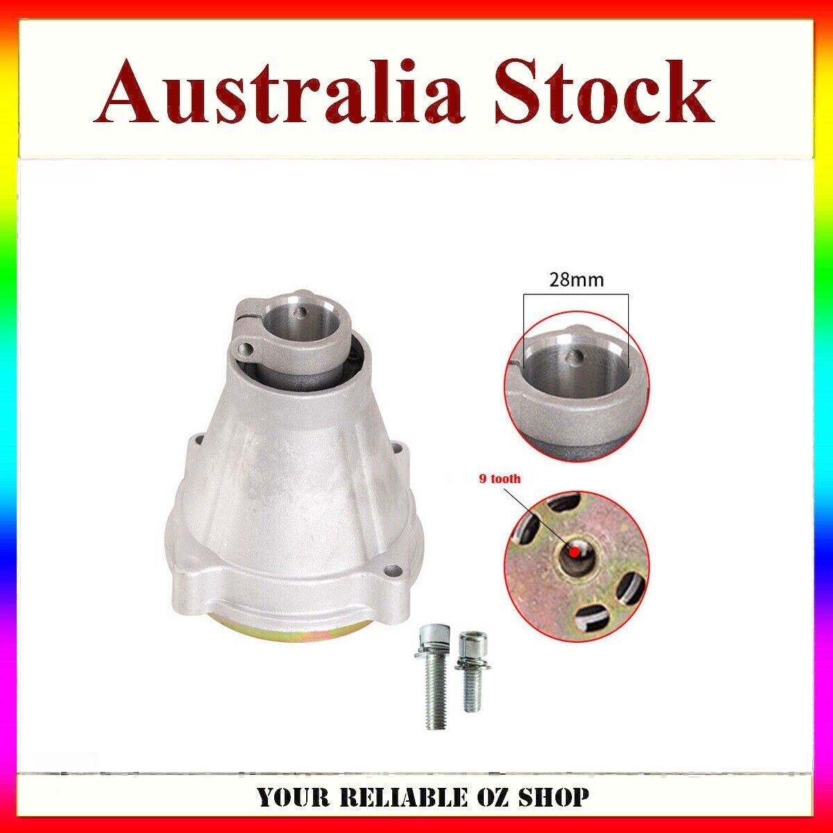 28MM 9 Spline CLUTCH HOUSING DRUM CASING FOR STRIMMER TRIMMER BRUSH CUTTER MOWER
