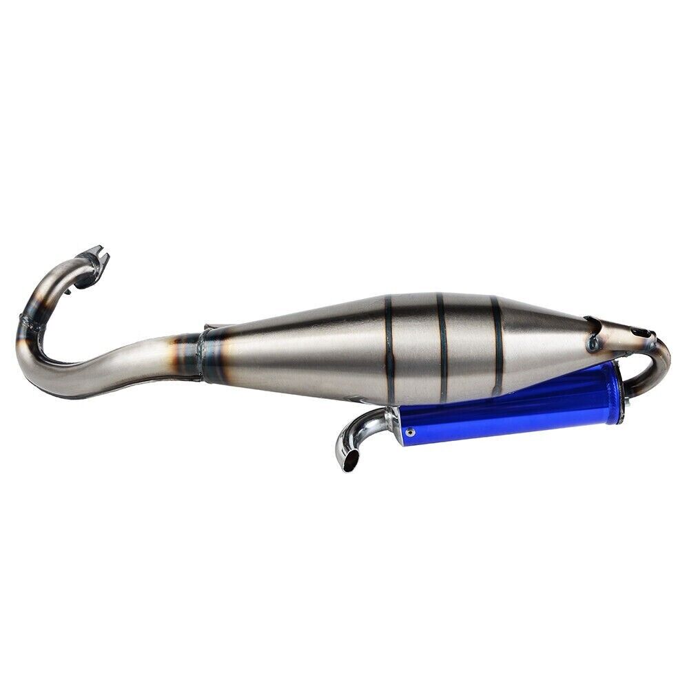 Blue Exhaust System Muffler Pipe For Yamaha Zuma Minarelli 50cc Scooter 1E40QMB