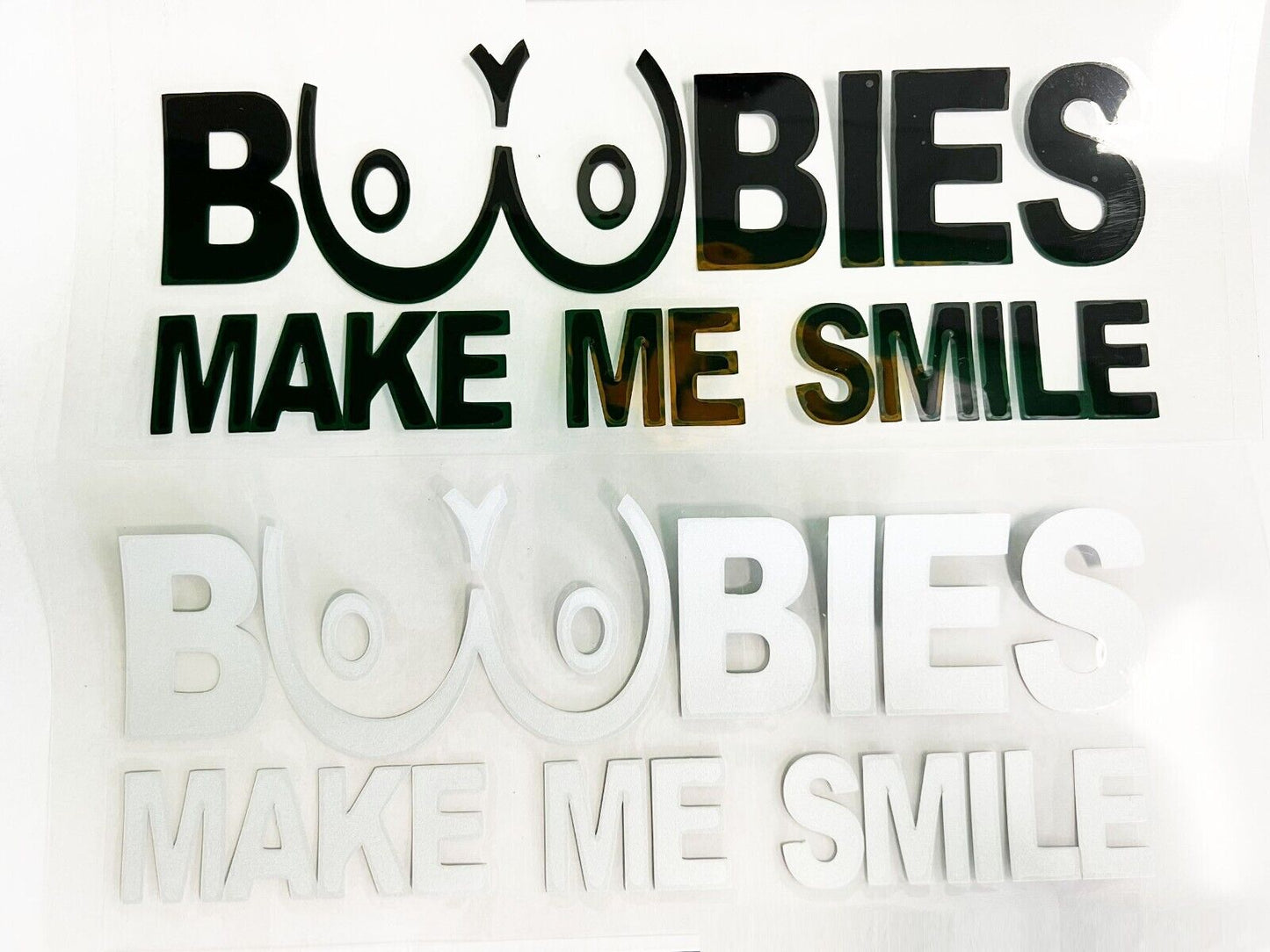 Boobies make me smile funny Sticker Decal Car Truck jdm Trailer Ute Window Wall