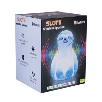 Sloth Light Up Wireless Speaker Bedside Lamp Bluetooh LEDColour USB Rechargeable