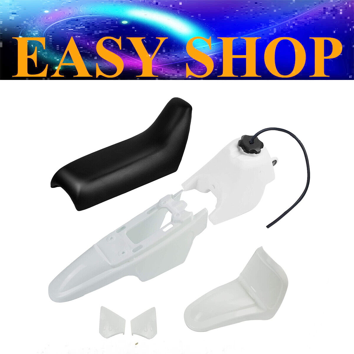 White Plastic Cover Fender Fairing Seat Fuel Tank Yamaha Peewee PW50 PY50 PW 50