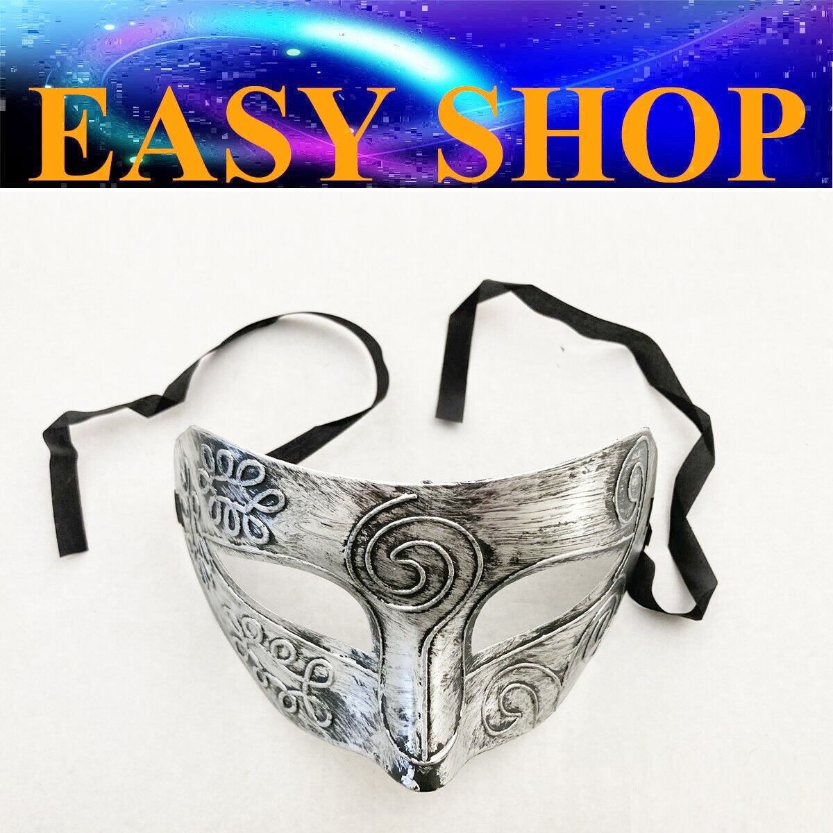 Men Women Silver Costume Masquerade Cosplay Party Mask Venetian Ball Roman Eye