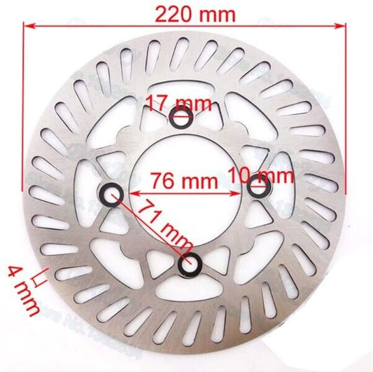 220mm Front Brake Disc Disk Rotor For 50cc 70cc 90 110cc 125cc Pit Pro Dirt Bike
