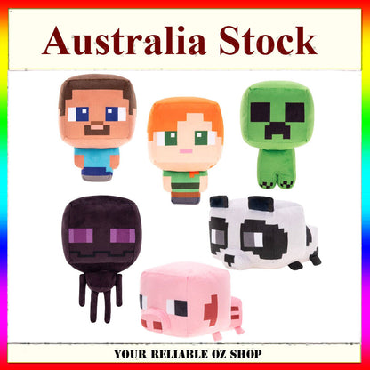 Brand New MINECRAFT Licensed Plush Soft Toy Alex Steve Pig Creeper 15-18CM
