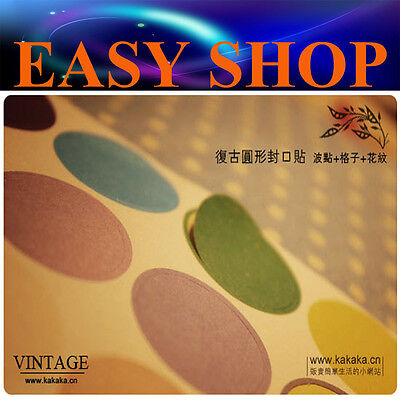 165X Vintage Round Stamp Sticker Cards DIY Photo Album Hand Craft  Scrapbooking