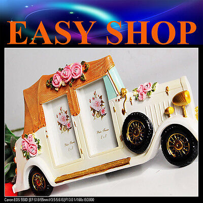 Resin Photo Frame Vintage Car Collectable Decoration Gift Home Statue 2''X3''