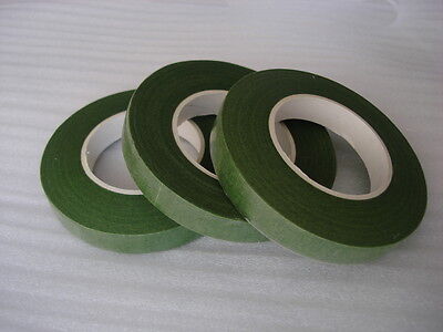 3X Craft FLORIST STEM WRAP FLORAL TAPE Flower Wedding Party Green White Brown