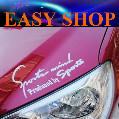Funny Racing Sports Mind Vinrl Sticker Decal Car Badge Emblem Black White Logo