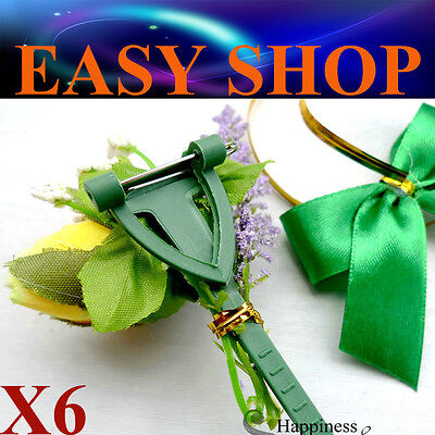 6 x DIY CORSAGE BUTTONHOLE BROOCH PINS FLOWER HOLDER WEDDING PARTY BRIDAL PROM