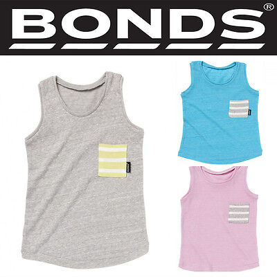 Authentic Bonds Infant Baby Kids Boy Girl Pop Pocket Triblend Tank Singlet Vest
