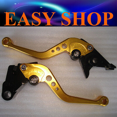 RED GOLD CNC KAWASAKI BRAKE CLUTCH LEVER ZX ZZR ZX9R ZXR400 NINJA ER-5 BIKE