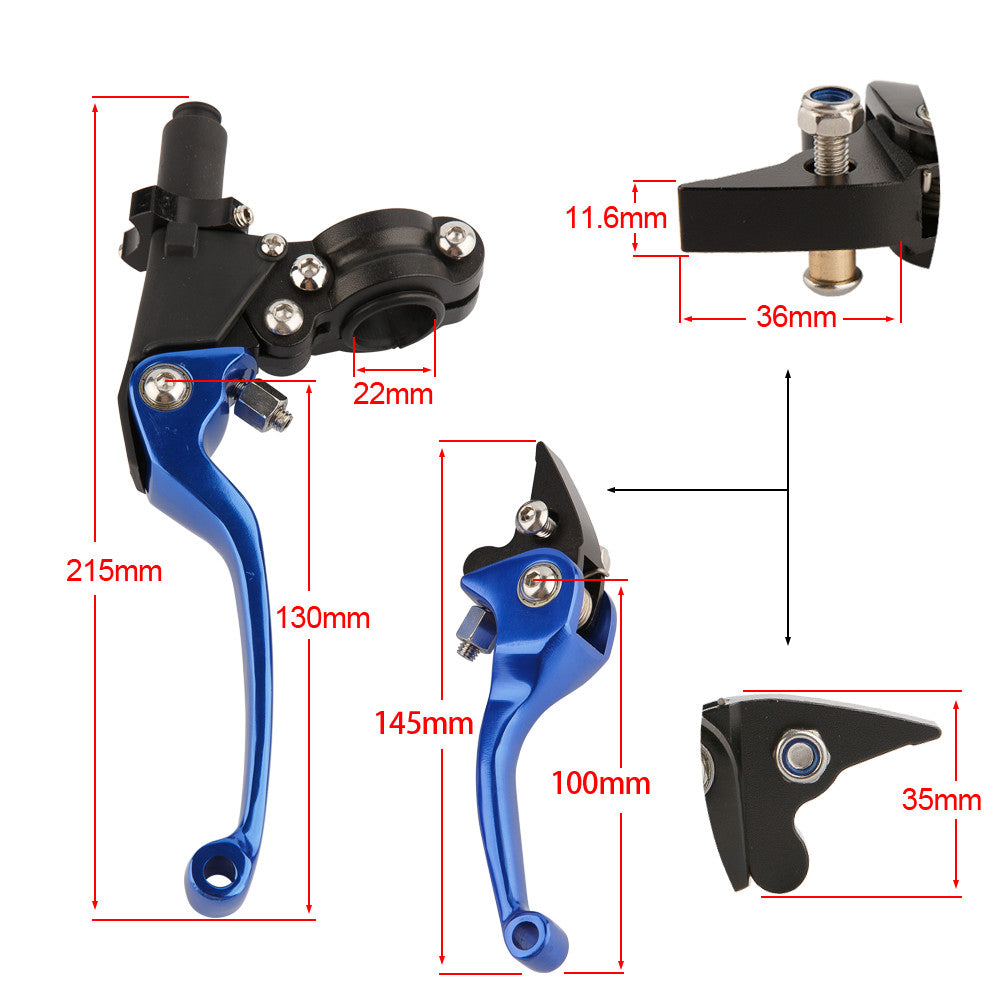 Motorcycle Orange Unbreakable Adjustable Brake Clutch Perch Levers Shorty New