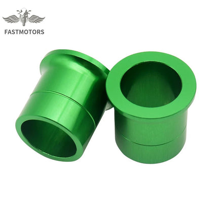 Green Front Rear Wheel Hub Spacer Kit For Kawasaki KLX450R KLX450F Pit Bike