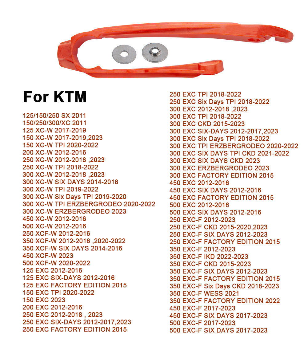Chain Slider Swingarm Protection For KTM Husqvarna 150 250 XC SX Motorcross Red