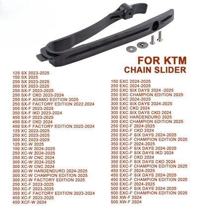 SwingArm Chain Slider Guides Black For KTM SX SX-F EXC EXC-F125 250 350 300 450