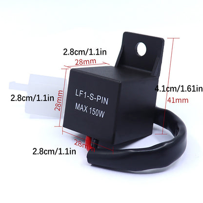 2 Pin 12V LED Flasher Relay Buzzer for Motorcycle Turn Signal Honda KTM Suzuki