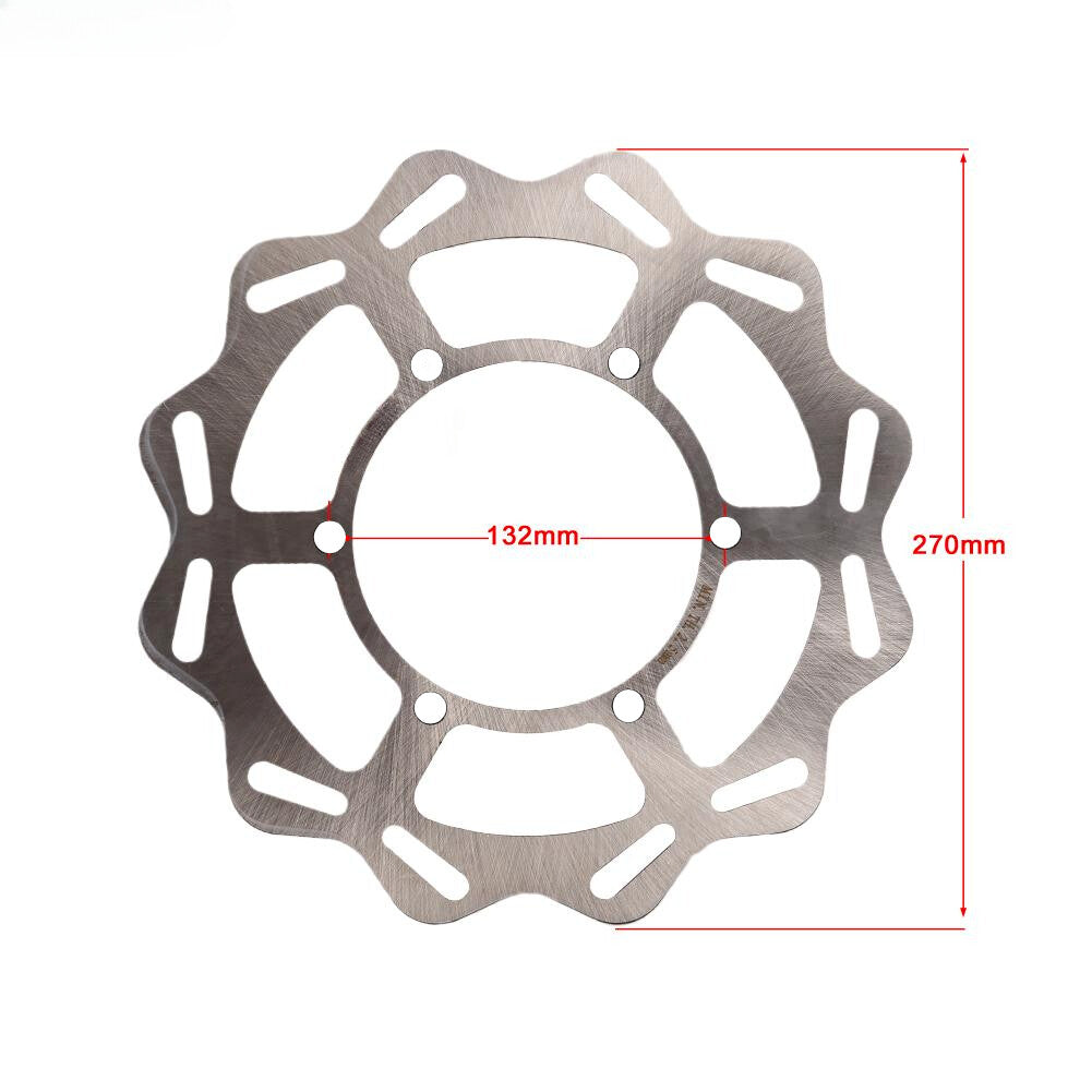 270mm Front Brake Disc Rotor Disk Silver For Yamaha YZ WR 125 250 250X 1998-2021