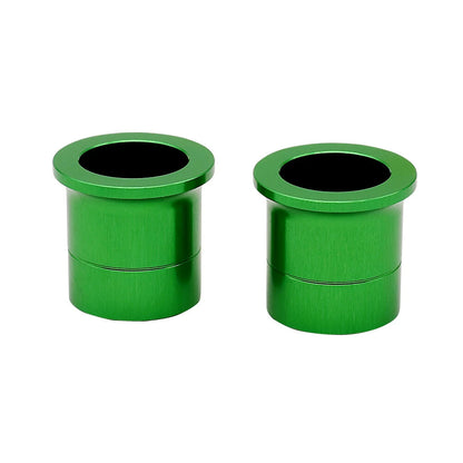 Green Front Rear Wheel Hub Spacer Kit For Kawasaki KLX450R KLX450F Pit Bike