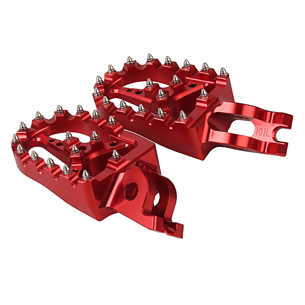 Footpegs FootRest Pedals Red For Honda CR125R CR250R CRF150R 2002-2021