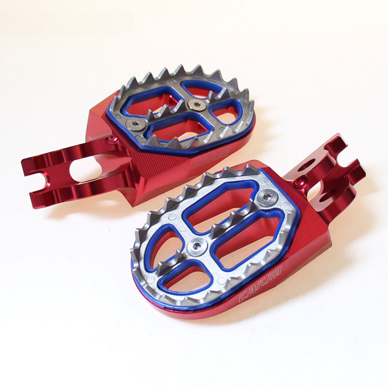 Motorcycle Wide Foot Peg Rest Pedal For Honda CR 125 250 500 CRF 250R 450R Red