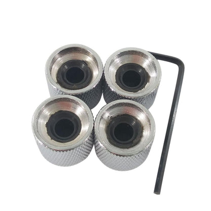 4pcs Set Electric Guitar Volume Tone Control Dome Knobs Metal Potentiometer Caps
