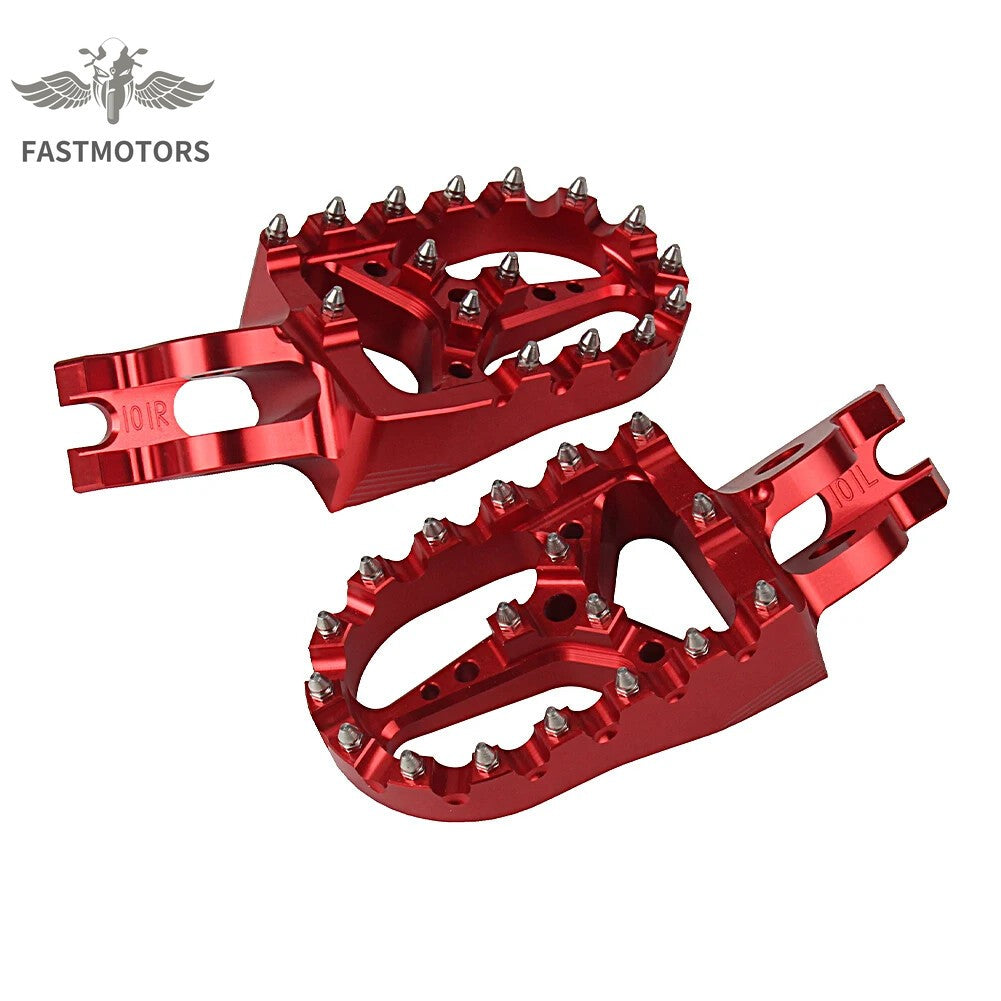 Footpegs FootRest Pedals Red For Honda CR125R CR250R CRF150R 2002-2021