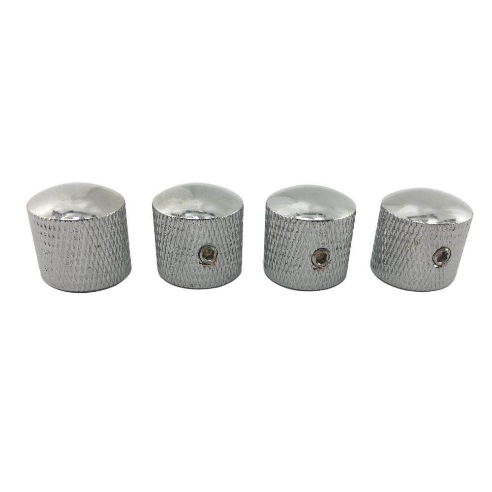 4pcs Set Electric Guitar Volume Tone Control Dome Knobs Metal Potentiometer Caps