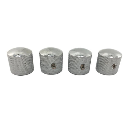 4pcs Set Electric Guitar Volume Tone Control Dome Knobs Metal Potentiometer Caps