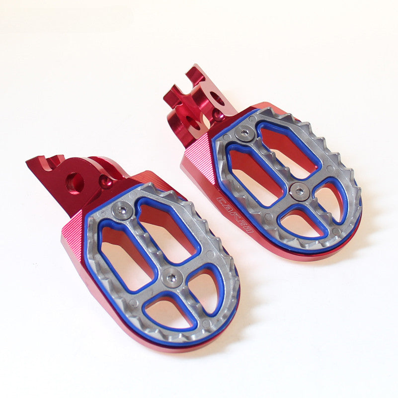 Motorcycle Wide Foot Peg Rest Pedal For Honda CR 125 250 500 CRF 250R 450R Red