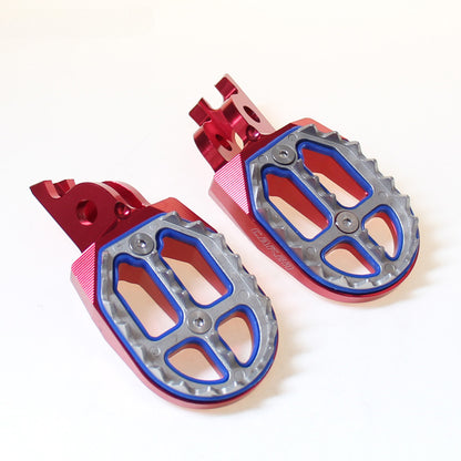 Motorcycle Wide Foot Peg Rest Pedal For Honda CR 125 250 500 CRF 250R 450R Red