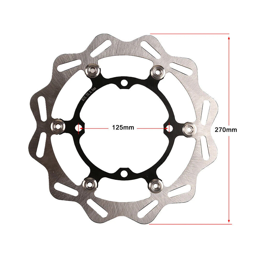 Front Floating Brake Disc Rotor 270MM For Kawasaki KX 125 250 250F 2006-2021