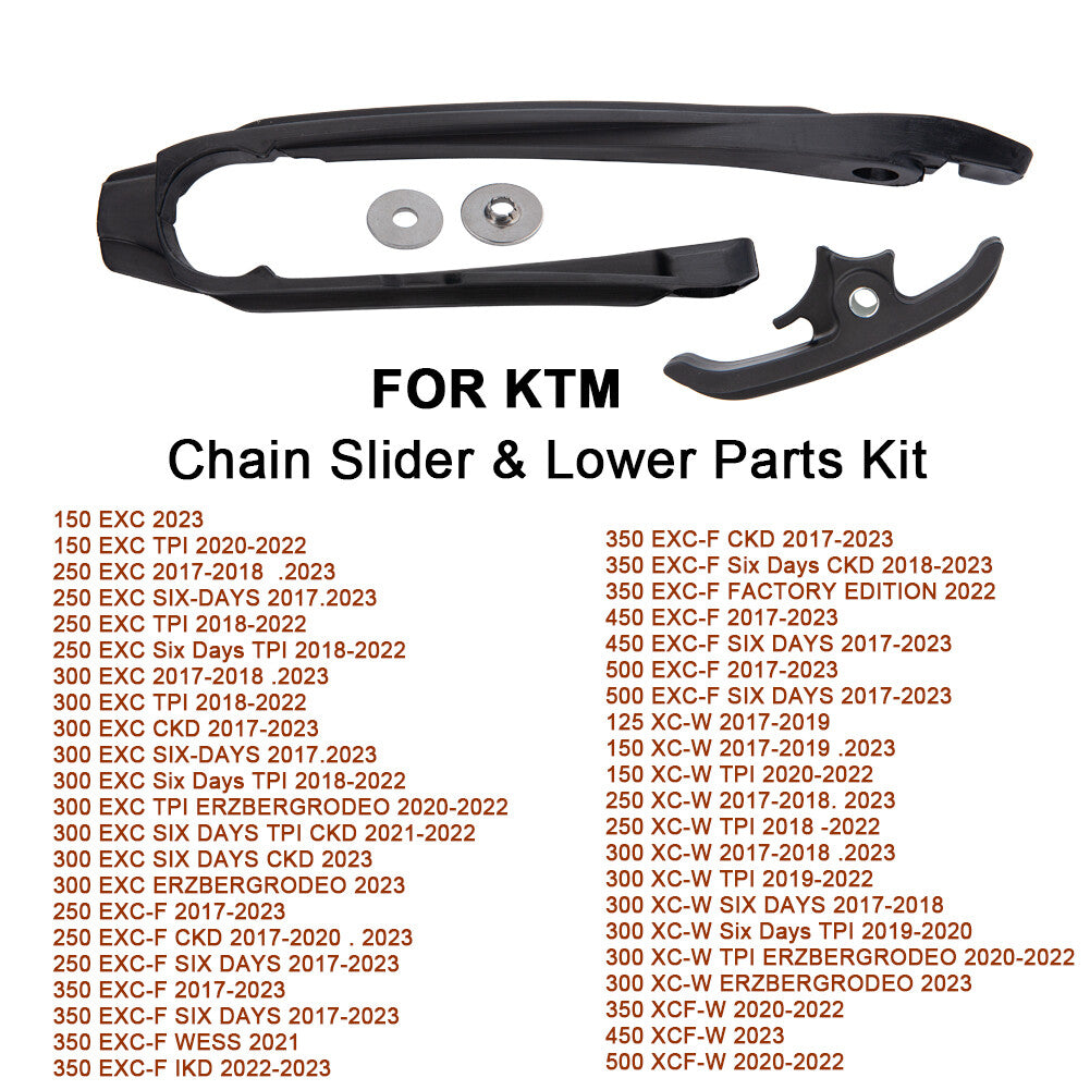 Motorcycle Chain Slider For Husqvarna TE150 For KTM 125-500 2017-2023 New Black