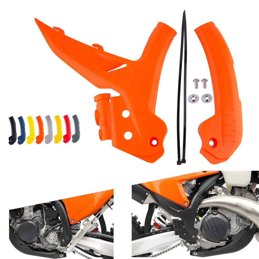 Orange Frame Protection Guard Set For KTM XC SX EXC 125-500 SMR450 2023-2025