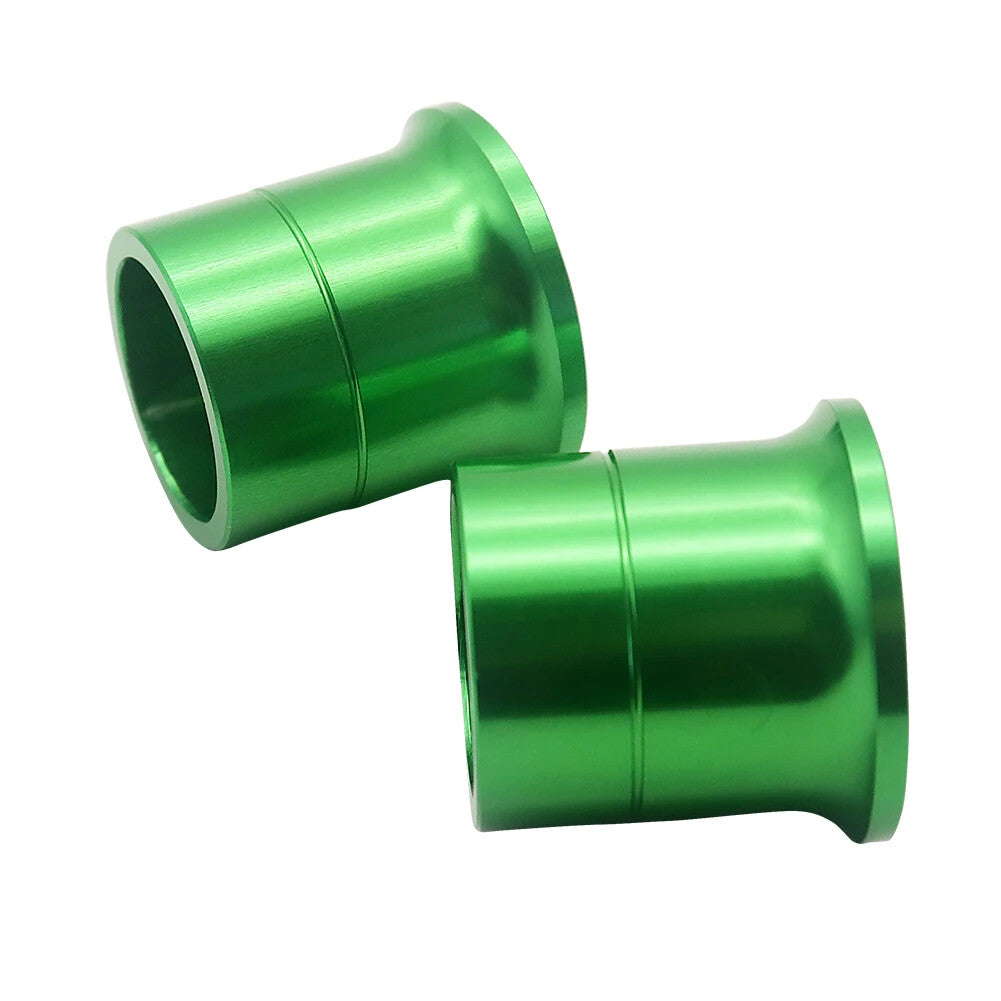 Green Front Rear Wheel Hub Spacer Kit For Kawasaki KLX450R KLX450F Pit Bike