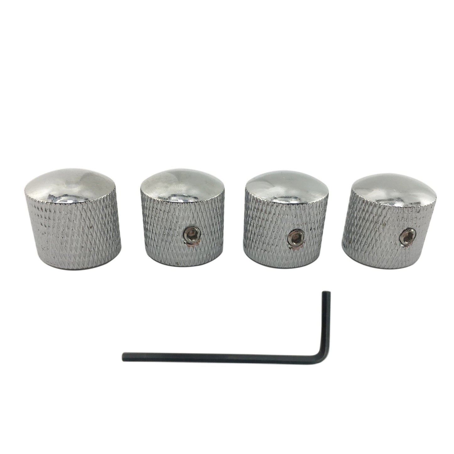 4pcs Set Electric Guitar Volume Tone Control Dome Knobs Metal Potentiometer Caps